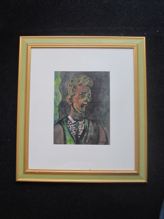 interessant expressionistisch (zelf?)portret gesigneerd W. Gilles  kopen? Bied vanaf 1!