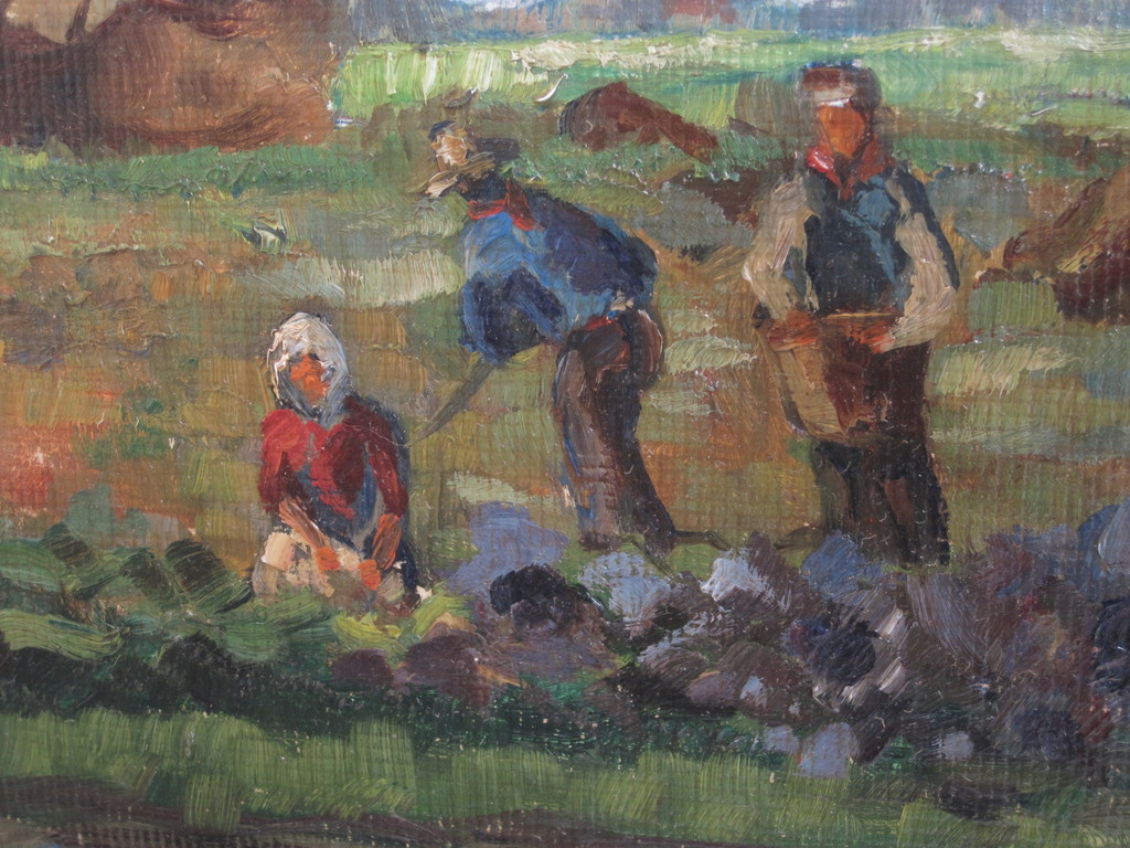 Dordrecht Daniel MUEHLHAUS (1907-1981) "Oogsttijd" olieverf gesigneerd 1950 kopen? Bied vanaf 1!