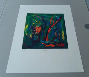 Gabriele Sperlich - Anbruch 2021 Holzschnitt Linolschnitt Irisdruck Auflage nur 50 Exemplare kopen? Bied vanaf 60!