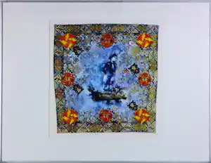 Patrick Bergsma - Zeefdruk op papier, Bartje - Ingelijst verkocht voor € 80!