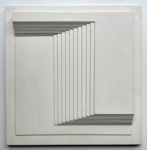 Niet of onleesbaar gesigneerd - Houten reliëf | gemonogrammeerd H.G. | 1971 kopen? Bied vanaf 1!