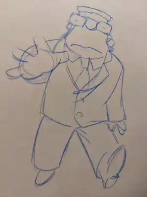 Matt Groening - originele productie tekening, ingelijst + certificaat verkocht voor € 70!