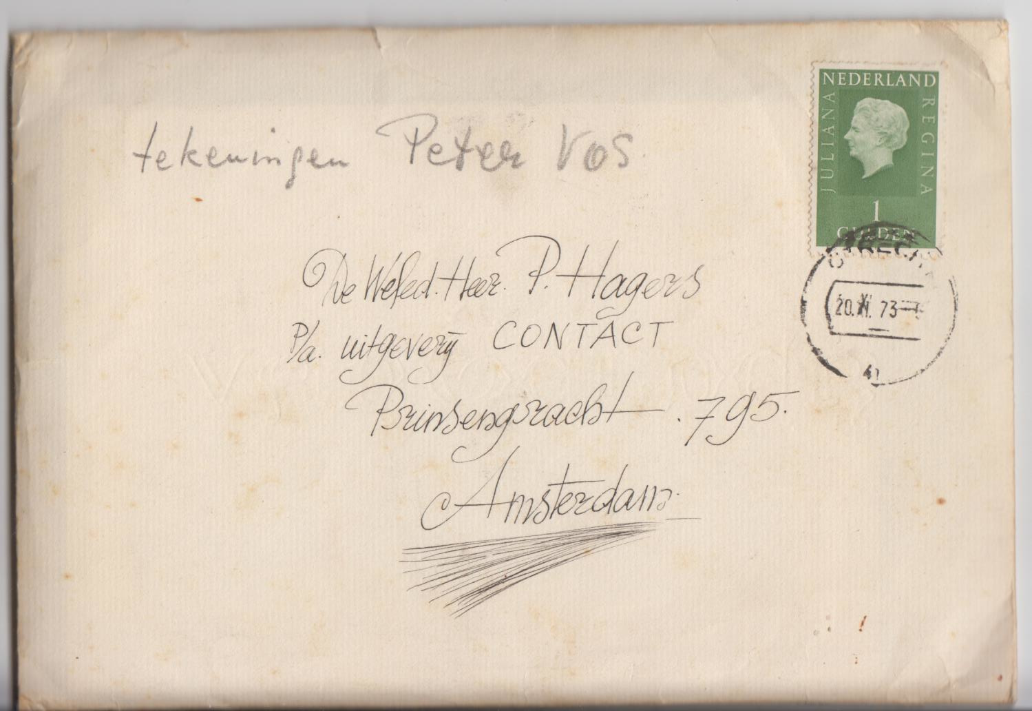 Peter Vos - Envelop met 14 tekeningen kopen? Bied vanaf 1100!