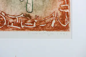 Jan Montyn - Ets, Zonder titel - Ingelijst kopen? Bied vanaf 50!