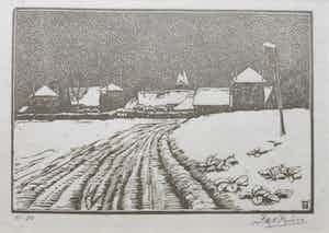 Leendert K.C. Prins - Blaricum in winter verkocht voor € 40!
