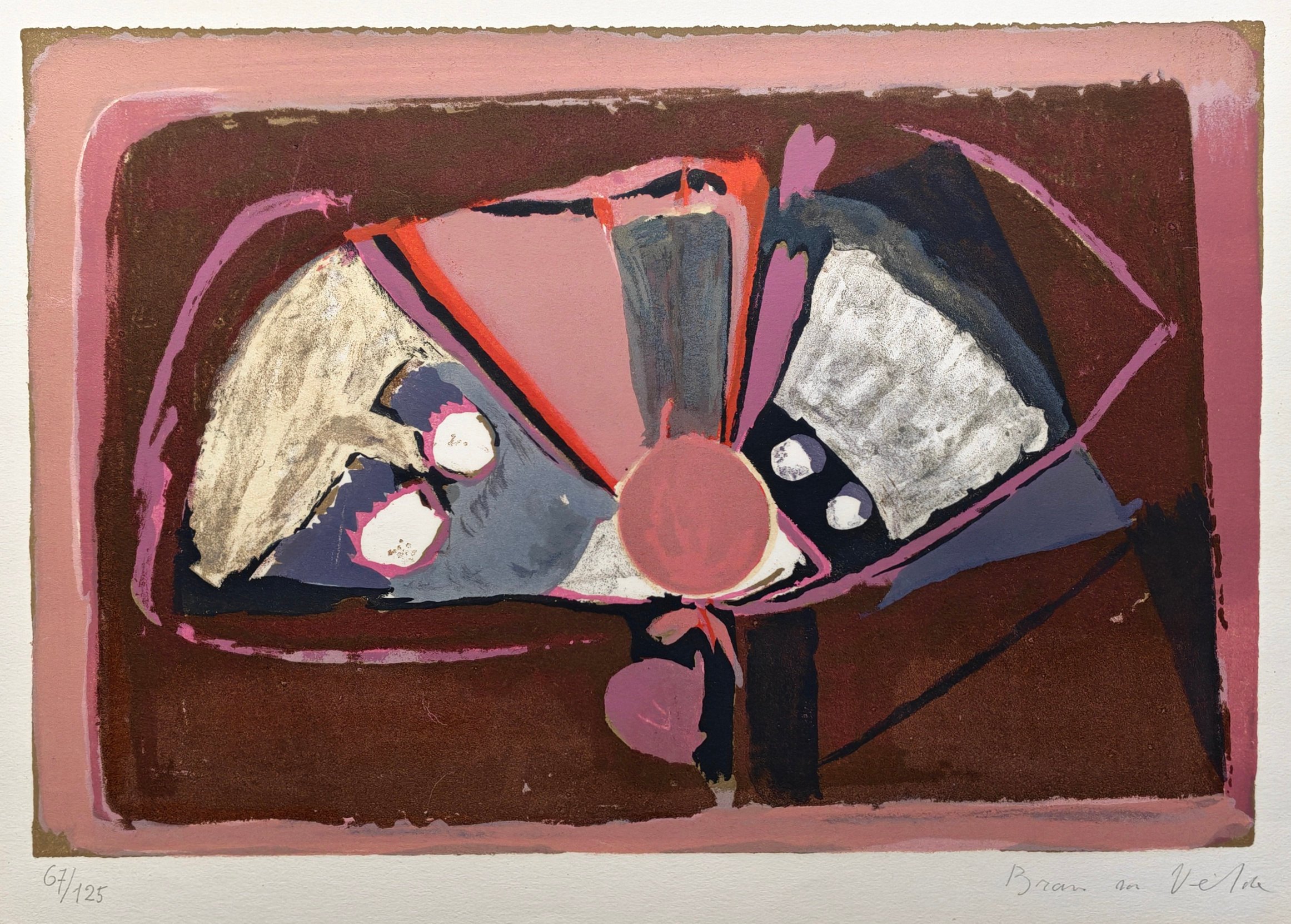 Bram van Velde - Z.T. ABSTRACTE COMPOSITIE, ed 125, nr. 67/125, nm++ kopen? Bied vanaf 275!
