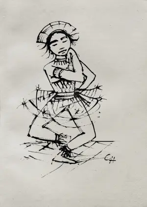 Karl Hofer - Javanische Tänzerin. Original-Lithografie,1921 kopen? Bied vanaf 250!