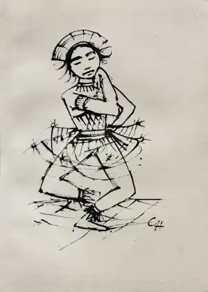 Karl Hofer - Javanische Tänzerin. Original-Lithografie,1921 kopen? Bied vanaf 250!
