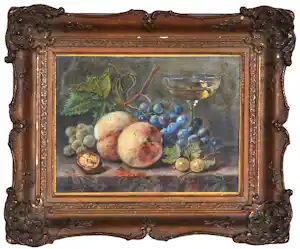 Sebastiaan Theodorus Voorn Boers - Stilleven met fruit - Aquarel - 23x30 cm kopen? Bied vanaf 190!