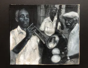Niet of onleesbaar gesigneerd - Cubaanse (straat) muzikanten kopen? Bied vanaf 1!