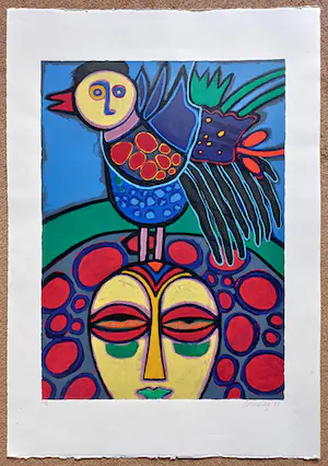 Corneille - Masque africaine, zeefdruk (groot) kopen? Bied vanaf 350!