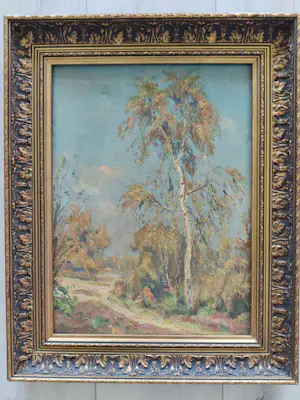 Johan Meijer - Berkenboom landschap in de zomer kopen? Bied vanaf 200!