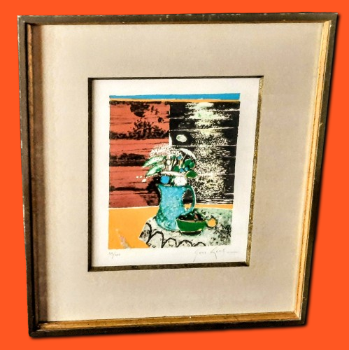 René Genis - Lithografie "Stillleben mit Krug" handsigniert limitiert 43/100 mit Rahmen kopen? Bied vanaf 130!