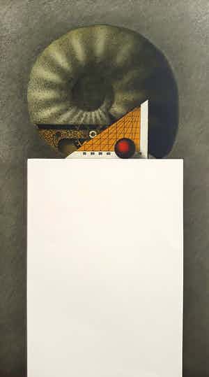 Friedrich Meckseper - Mechanischer Ammonit, Radierung / Aquatinta verkocht voor € 190!