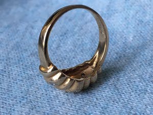 18K Goud - roodgouden ring met briljant geslepen diamant kopen? Bied vanaf 275!