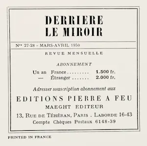 Marc Chagall - 2 Farb-Lithographien "Derriere Le Miroir" von 1950 kopen? Bied vanaf 180!