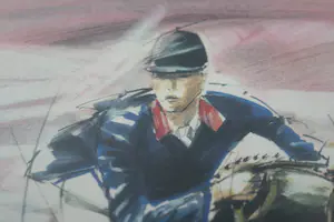 Niet of onleesbaar gesigneerd - Gelimiteerd Aquarel Sport Spring Paard kopen? Bied vanaf 1!