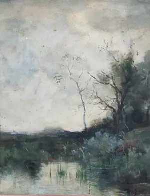 Theophile de Bock - Duinlandschap met een ven kopen? Bied vanaf 200!