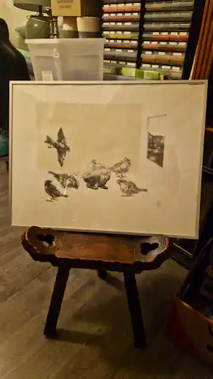 Peter Vos - Vreemde vogels met kat op de loer verkocht voor € 100!