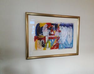 Jan Cremer - Gemengde techniek op papier - Ingelijst (groot) kopen? Bied vanaf 2750!