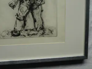 Georg Baselitz - 2 Ingelijste etsen , o.a. Die Falle (‘De val’ , ‘The trap’) uit 1965 kopen? Bied vanaf 1!