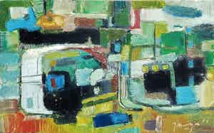 Jaap Nanninga - Abstract schilderij verkocht voor € 3720!
