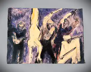 Luis Filcer - unieke & grote A(rtist) P(roof) kleuren litho - volkswoede - potloodgesign kopen? Bied vanaf 125!