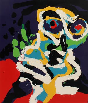 Karel Appel - Grote ingelijste litho - 1977 kopen? Bied vanaf 1695!