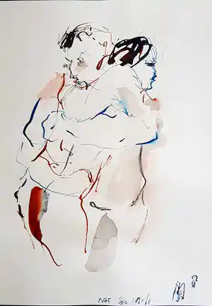 Bernie Autsema - Twee figuurstudies verkocht voor € 35!