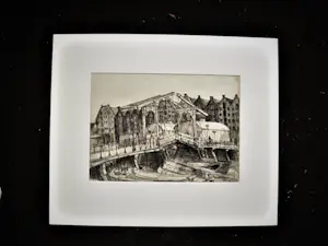Niet of onleesbaar gesigneerd - Grote omstreeks 1920 gemaakte Houtskooltekening - Amsterdam "het Prinseneiland" kopen? Bied vanaf 1!