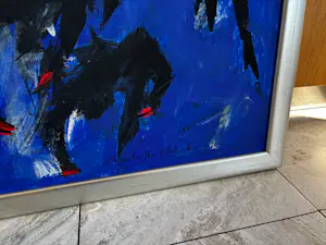 Charlotte Molenkamp - Voorstellende gewonde vogel blauw kopen? Bied vanaf 1500!