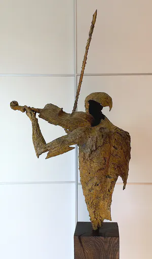 Jacques Van Den Abeele - Violonist, bronzen beeld (groot, zwaar) kopen? Bied vanaf 2750!