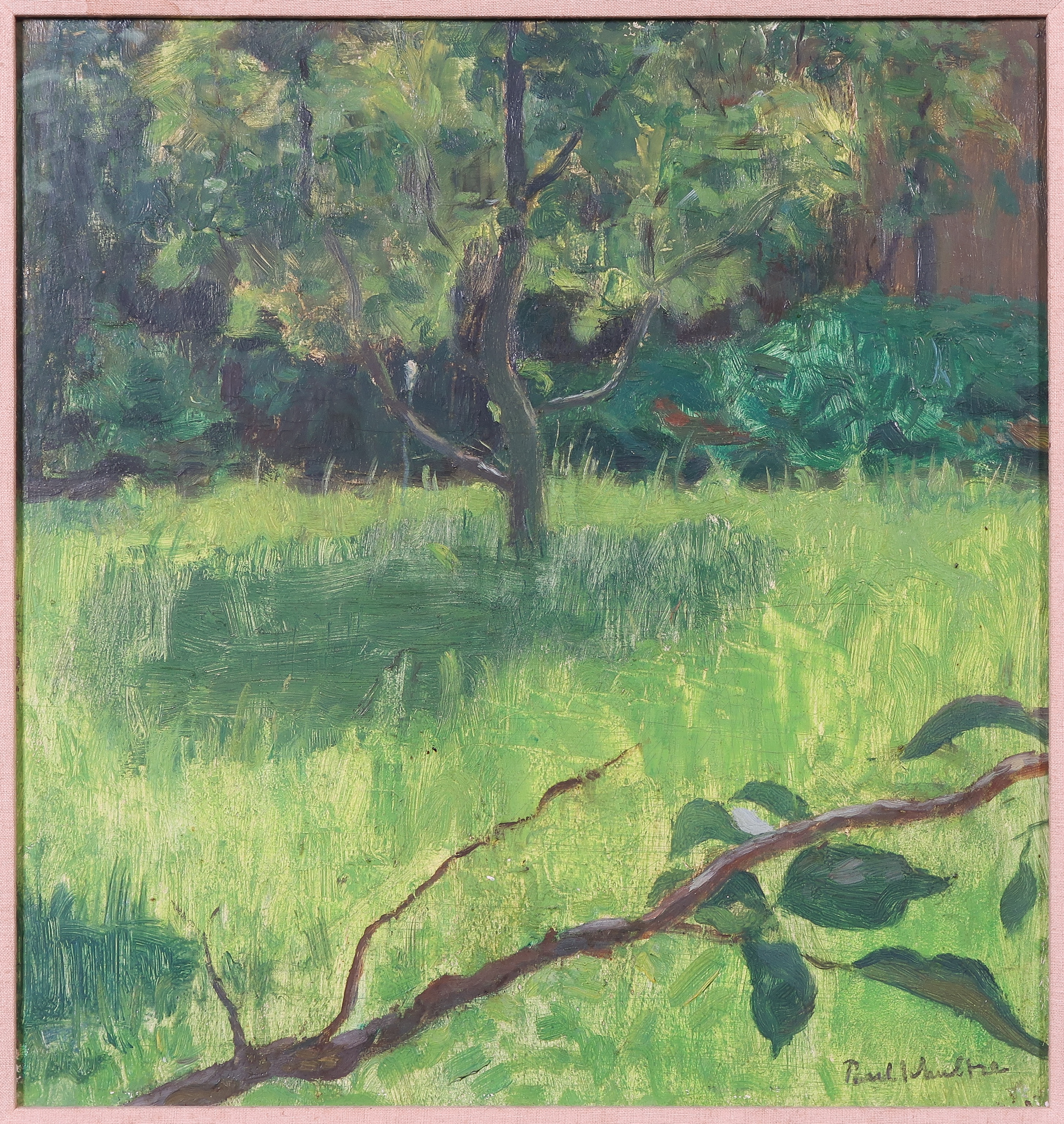 Paul Schultze - Olieverf op paneel, Lente - Ingelijst kopen? Bied vanaf 1!
