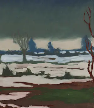 Willem Bol - Winterlandschap met ondergelopen land kopen? Bied vanaf 500!