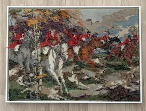 Rob Scholte - "Slipjacht" - Embroidery - 79 x 109 x 4 cm - Achterzijde gesigneerd - 2005 kopen? Bied vanaf 650!