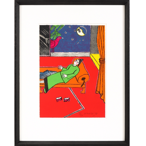 Corneille - Lithografie uit de serie ‘'Le Rossignol', (De nachtegaal) - 8/120 -1988 kopen? Bied vanaf 445!