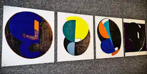 Peter Kantelberg - de complete box (4 zeefdrukken) "Moonlight disaster" + tekst alex de Vries gesig verkocht voor € 40!