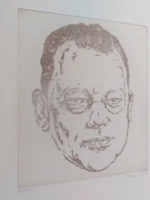Herman Gordijn - Aquatint 'Menno ter Braak' kopen? Bied vanaf 120!