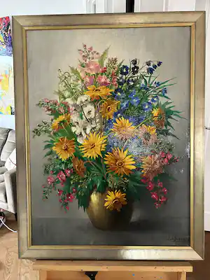 Jan Schonk - Vaas met bloemen verkocht voor € 60!