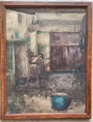 Armand Laureys - Interieur 19e eeuwse kamer verkocht voor € 45!
