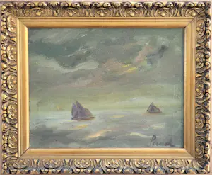 Constant Permeke - Zeegezicht bij zonsondergang kopen? Bied vanaf 2500!