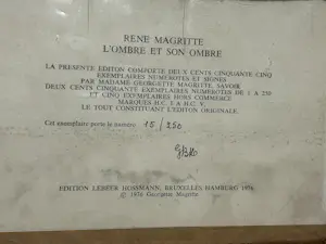 Rene Magritte - L’Ombre et son Ombre met certificaat 1976 kopen? Bied vanaf 449!