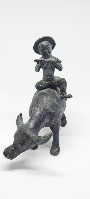 Brons (Onbekend) - Antieke Aziatische Yak Met Boer Rond 1930 kopen? Bied vanaf 85!