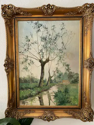 Paul van der Ven - Landschap, bomen langs de sloot kopen? Bied vanaf 75!