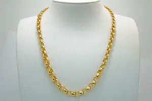 58 - 18 karaats geelgouden jasseron collier 49 cm lang kopen? Bied vanaf 1780!