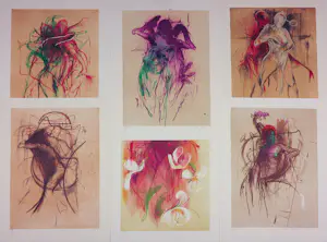 Hennie van der Vegt - Litho, Lot van 6 naakten kopen? Bied vanaf 100!