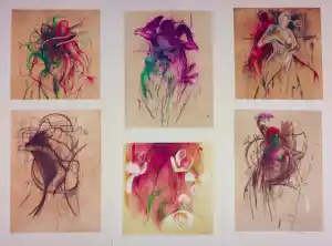 Hennie van der Vegt - Litho, Lot van 6 naakten kopen? Bied vanaf 100!