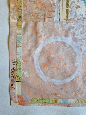Marijke Stultiens - Limburgs (textiel) kunstenares - bijzondere jaren 90 papier- collage - gesignrd kopen? Bied vanaf 52!