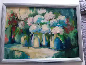 Bram Vegt - Olieverf op doek, vaas met bloemen uit 1996 kopen? Bied vanaf 70!