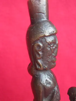 Batak - Bronzen bovenstuk rituele staf. kopen? Bied vanaf 160!